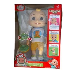 Cocomelon DELUXE INTERACTIVE JJ DOLL Feed Dress Sing With Me Vegetables Song New